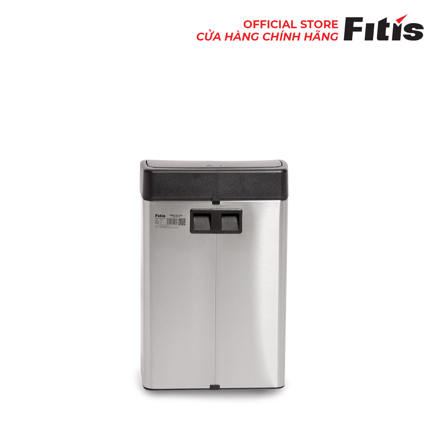 Thùng Rác Fitis Premium - Vuông Nhấn Thấp (15L)
