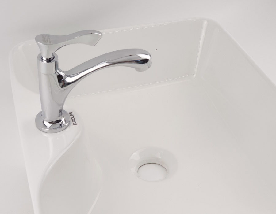 (Có video) Vòi lavabo lạnh Eurolife EL-LL115 (Trắng bạc)