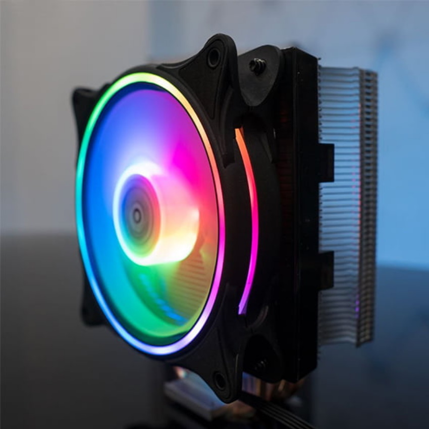 Quạt tản nhiệt cpu vsp cooler master t410i có led rgb cực đẹp, fan cpu làm mát cực nhanh, fan tản nhiệt cho cpu