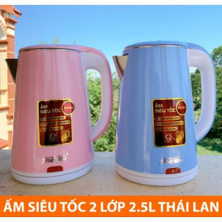 Ấm siêu tốc, ấm đun nước siêu tốc,Ấm Siêu Tốc 2 Lớp JipLai Thái Lan thumbnail