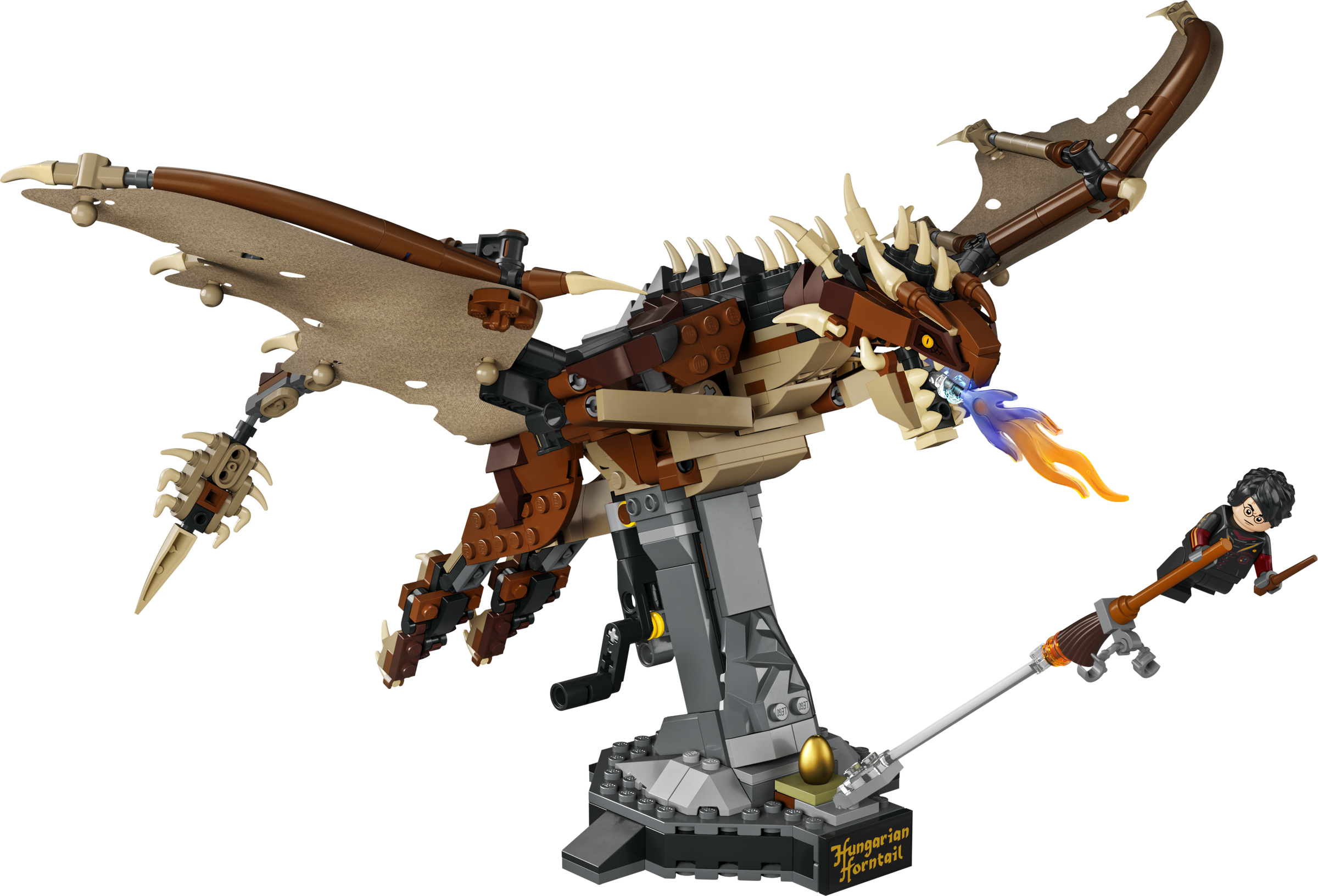[HAPPY BRICKS] LEGO  HARRY POTTER - 76406 - THỬ THÁCH ĐỐI ĐẦU RỒNG ĐUÔI GAI - HUNGARIAN HORNTAIL TRIWIZARD CHALLENGE