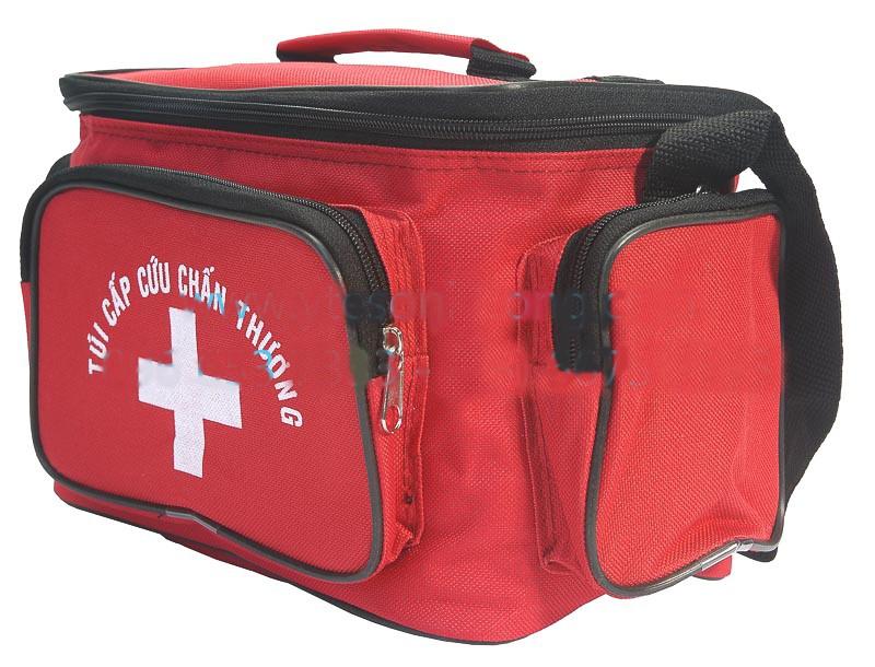 Túi cứu thương y tế đỏ loại đại 30x40cm