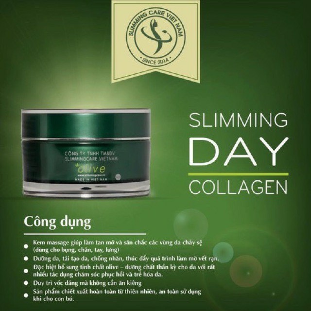 Kem tan mỡ Slimming Day Collagen giảm mỡ bụng eo thon gọn