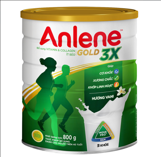 [Date 9.2025] Sữa bột Anlene 3X Vani lon 800g