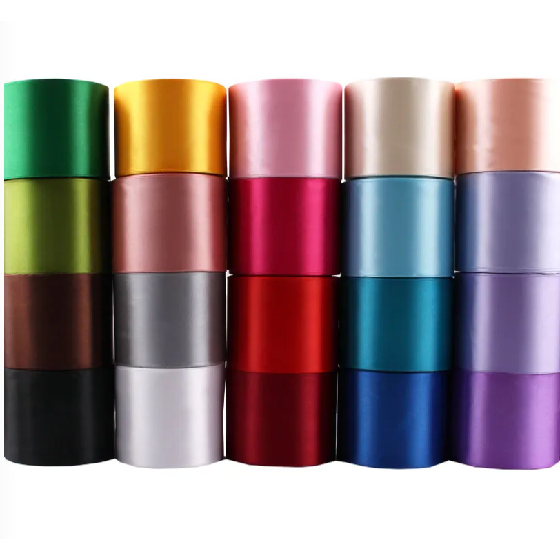 Ruy băng lụa trơn bản to từ 5cm, 7.5cm, 10cm 1 mét