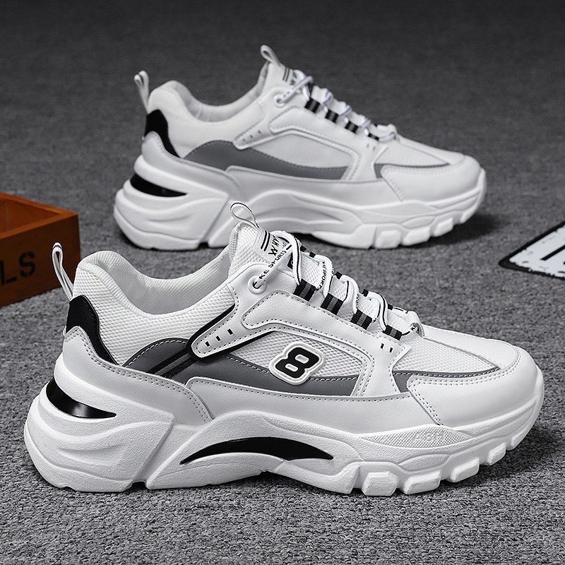 Giày thể thao sneaker nam Viền Số 8 Phản Quang