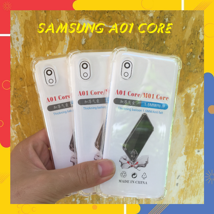Ốp Lưng Samsung A01 Core / M01 core Trong Suốt Chống Sốc Full 4 góc loại 1