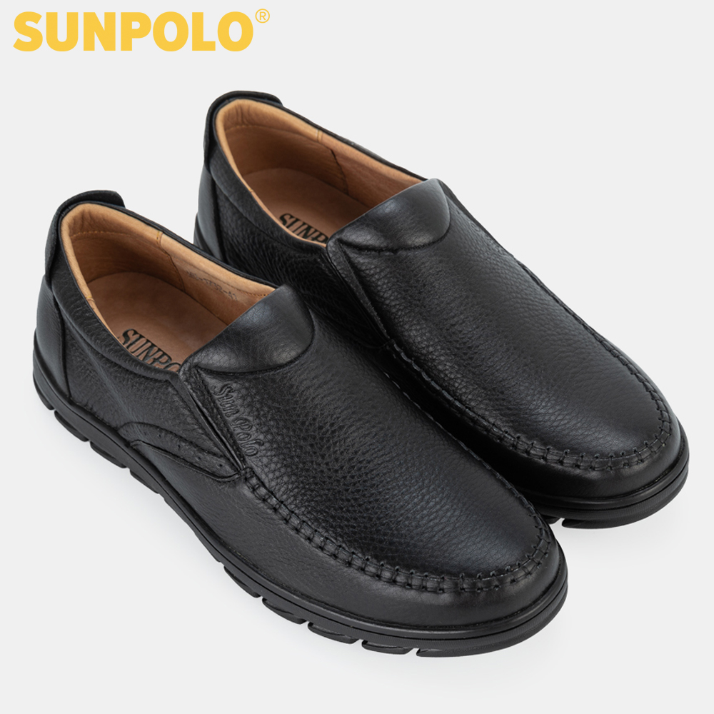 Giày Nam Da Bò Cao Cấp SUNPOLO MU1732 (Đen, Nâu)