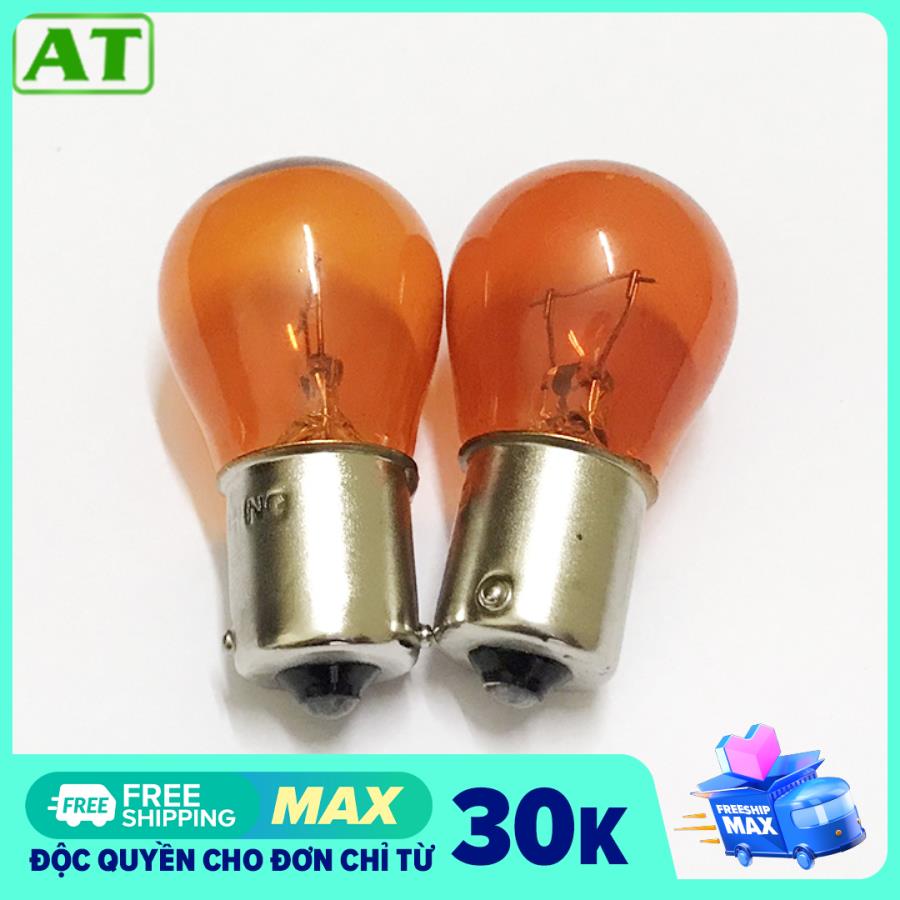 Combo 2 Bóng Đèn Xi Nhan Ô Tô Màu Vàng 1 Tóc 12V 21W Đui Cài