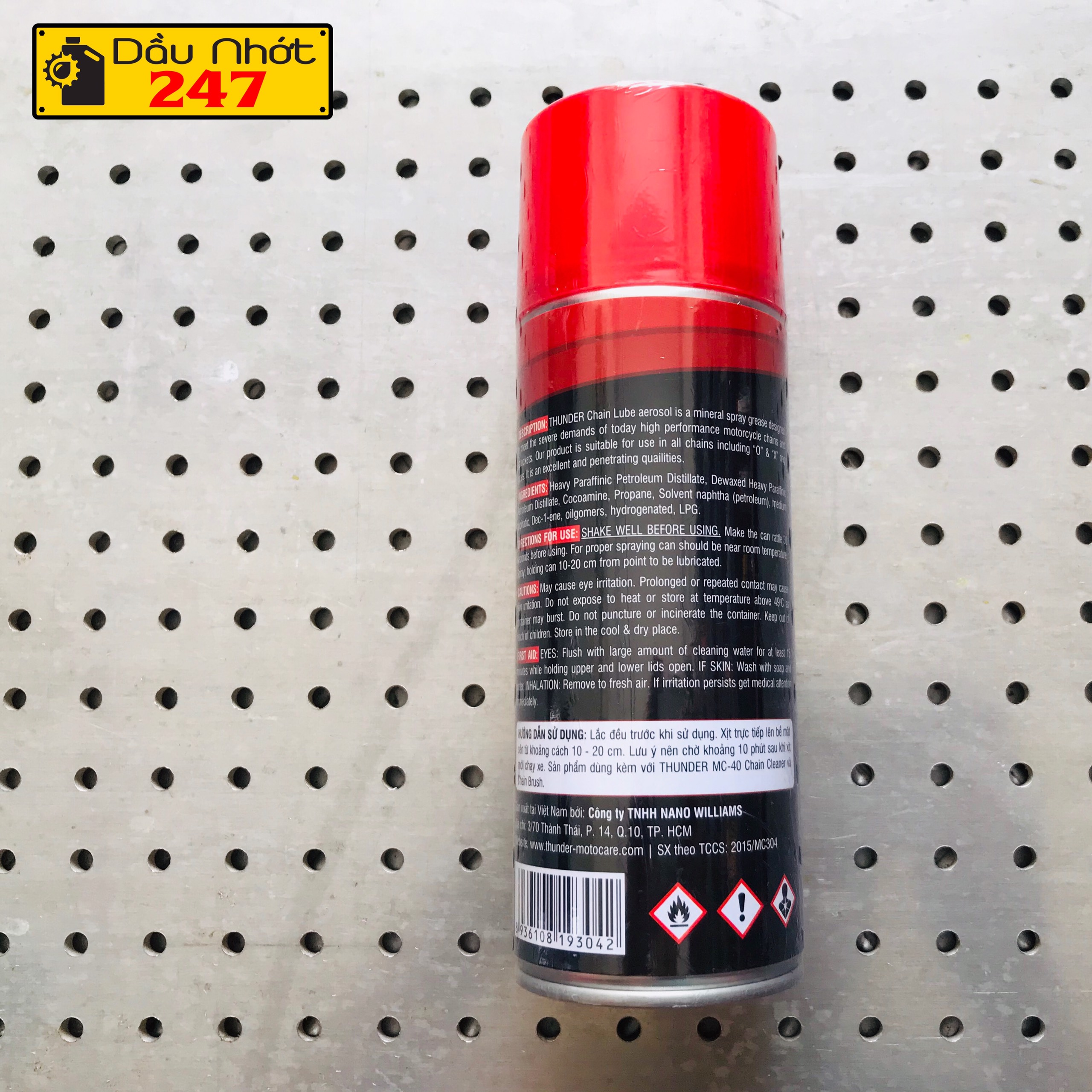 Chai xịt dưỡng sên Thunder Chain Lube 400ml