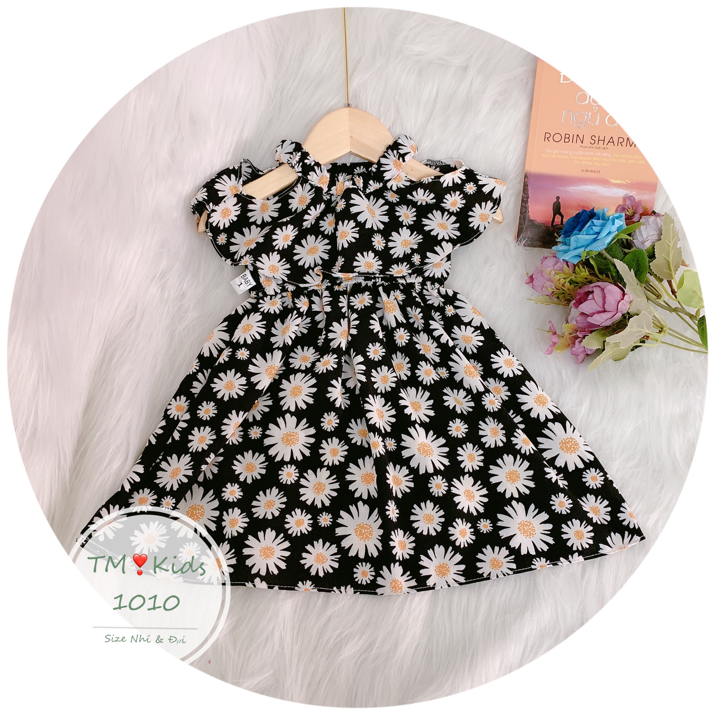 VÁY HOA CUC CHO BÉ GÁI TỪ 20-35KG