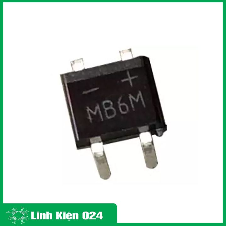 Diode cầu 0.5A 600V chân dán SMD