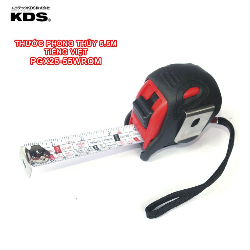 Thước phong thủy tiếng Việt KDS PGX25-55WROM
