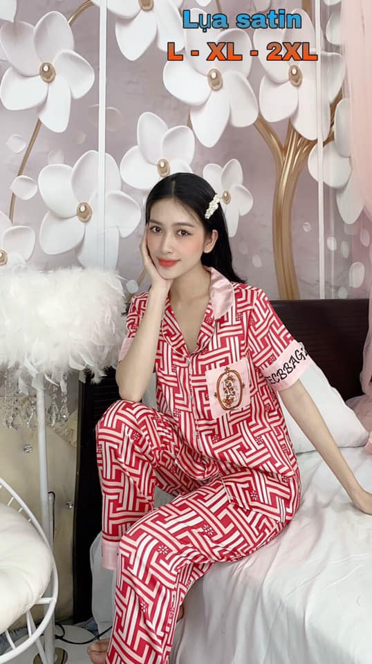 BỘ PIJAMA LỤA SATIN CAO CẤP - TAY NGẮN ( 48-75KG)