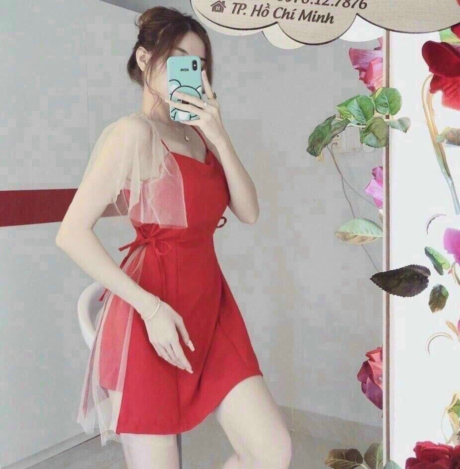 Đầm phối lưới xinh xinh cho các nàng về đi chơi, dạo phố fashionzero