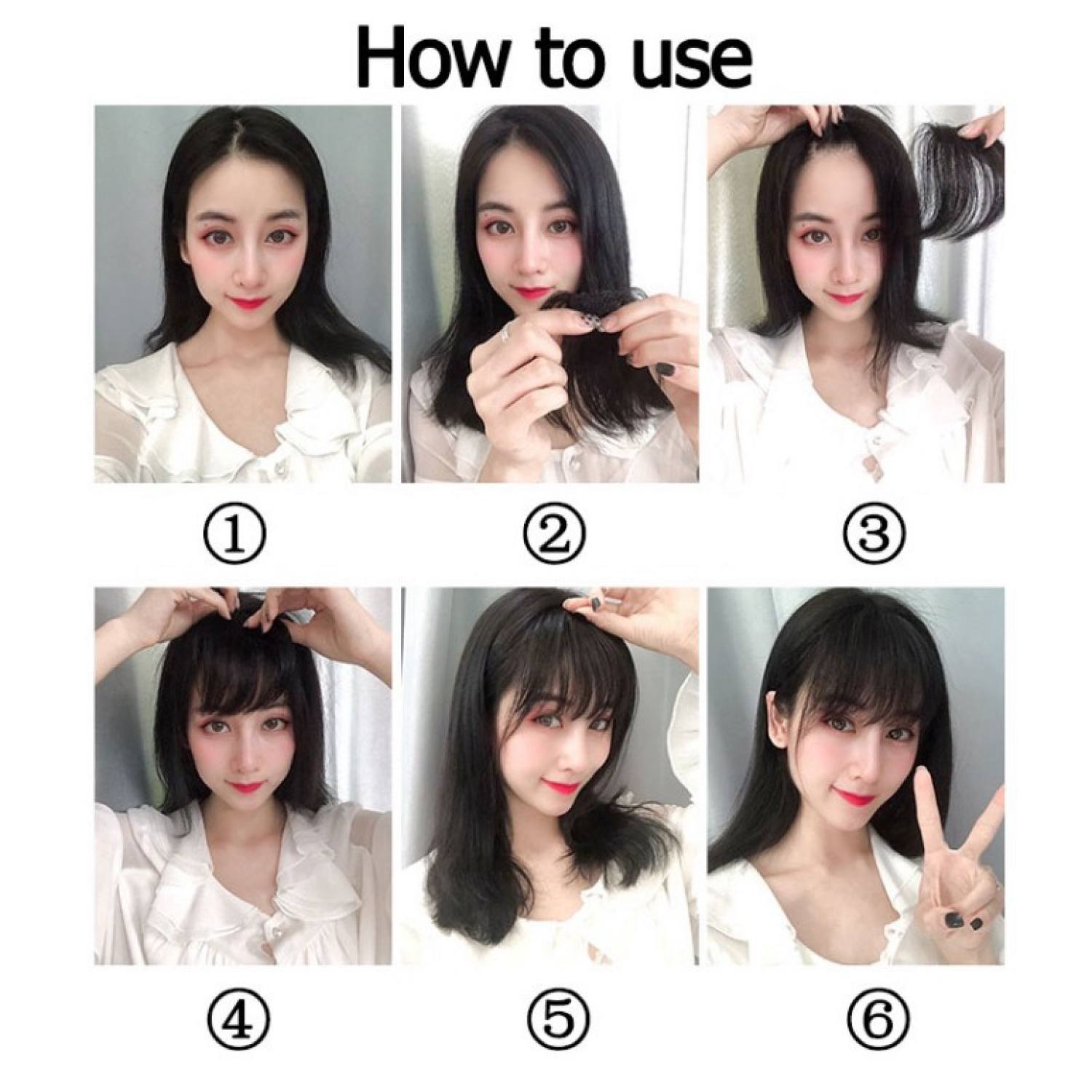 Tóc mái giả thưa phong cách Hàn Quốc dễ thương