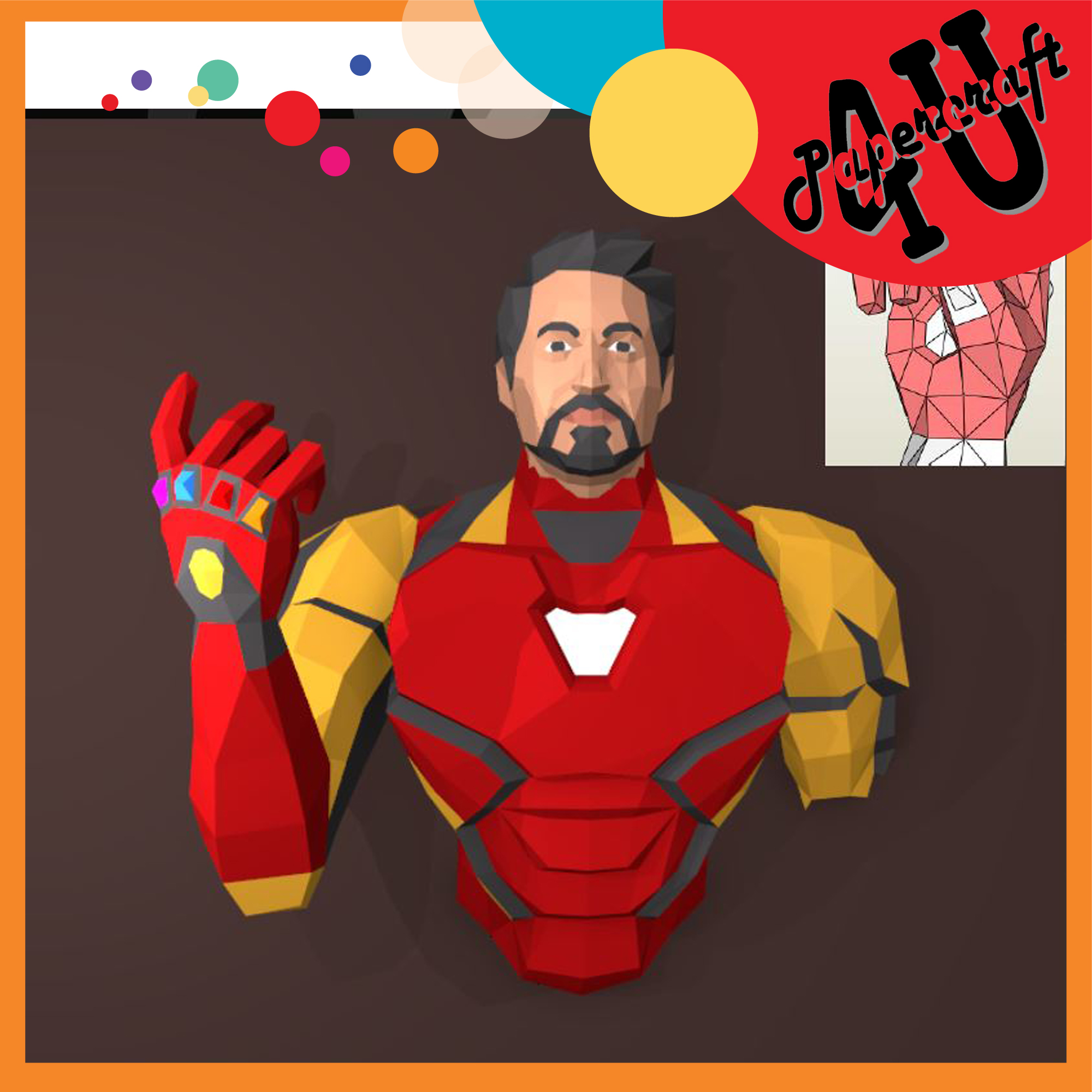 Mô hình giấy 3D  treo tường các nhân vật Marvel