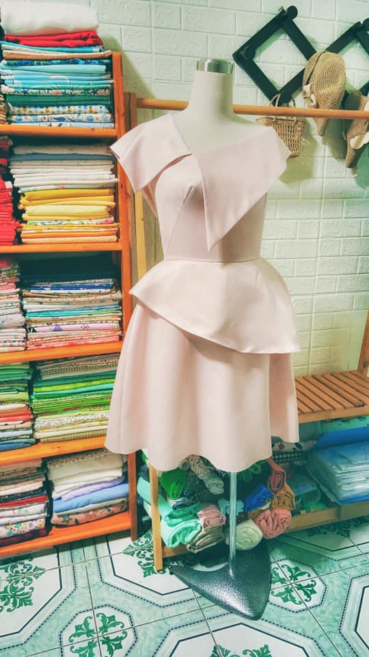 Rập Giấy 30053 - Đầm cổ lệch Megan by SHE