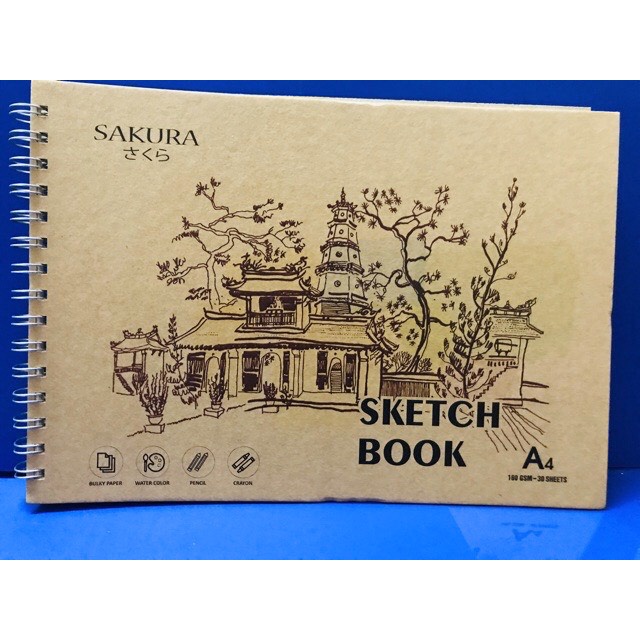 SỔ VẼ SKETCH BOOK SAKURA 30 TỜ(A5/A4/A3)