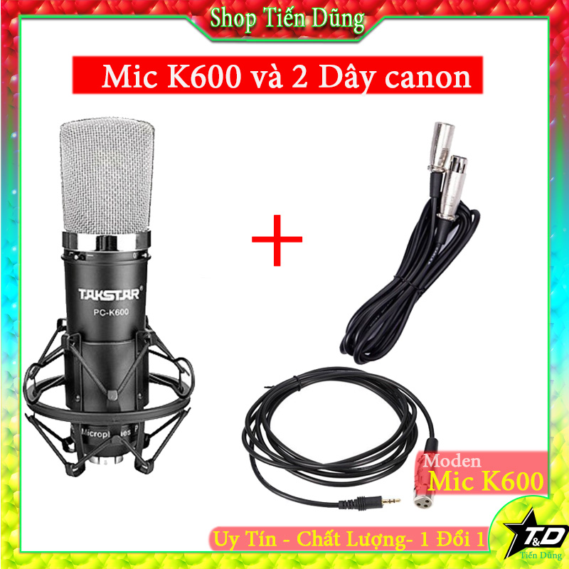 Mic thu âm takstar PC-K600 chạy nguồn 48v phù hợp các dòng sound card để karaoke hoặc livestream