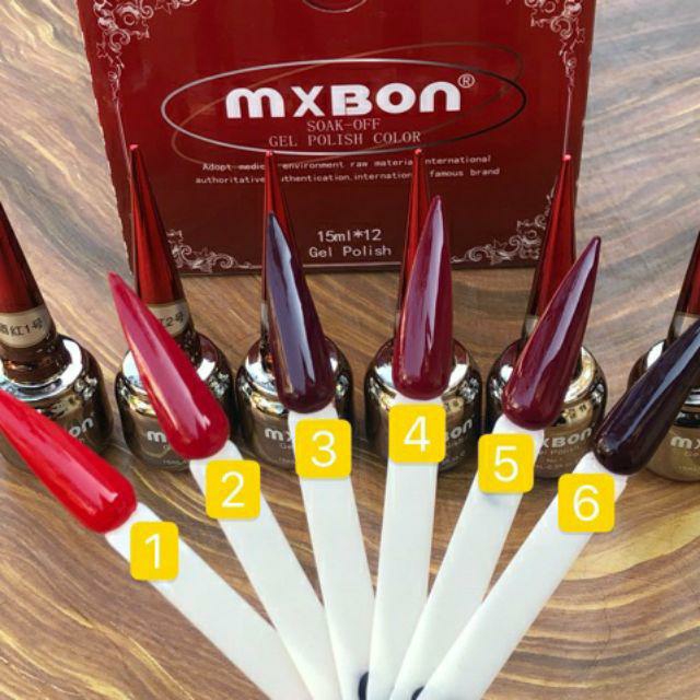 Sơn Gel Mxbon 6 Màu Đỏ Đẹp Hot - sinailmi