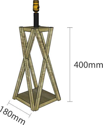 Đèn gỗ để bàn trang trí X Lamp