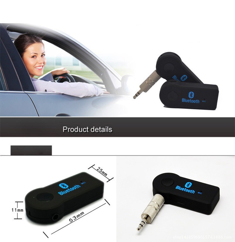 Usb Tạo Bluetooth Cho Loa, Amply, Dàn Âm Thanh Aux 3.5Mm Có Mic, Sạc Micro Usb
