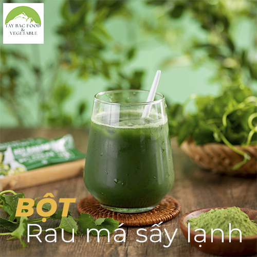 Bột rau má sấy lạnh nguyên chất uống liền