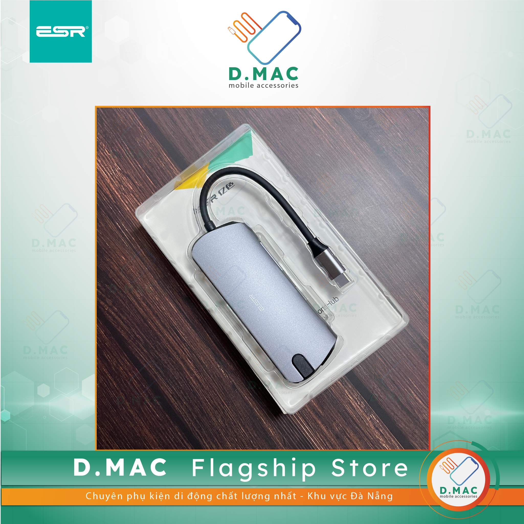 D.MAC Hub USB type C Esr 8-in-1/6-in-1 USB 3.1/3.0