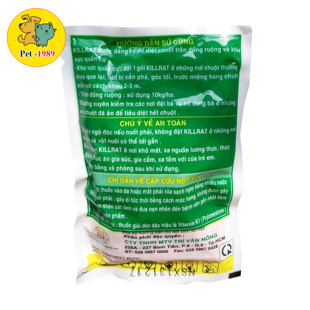 Thuốc diệt chuột Killrat 0.005% Pet-1989