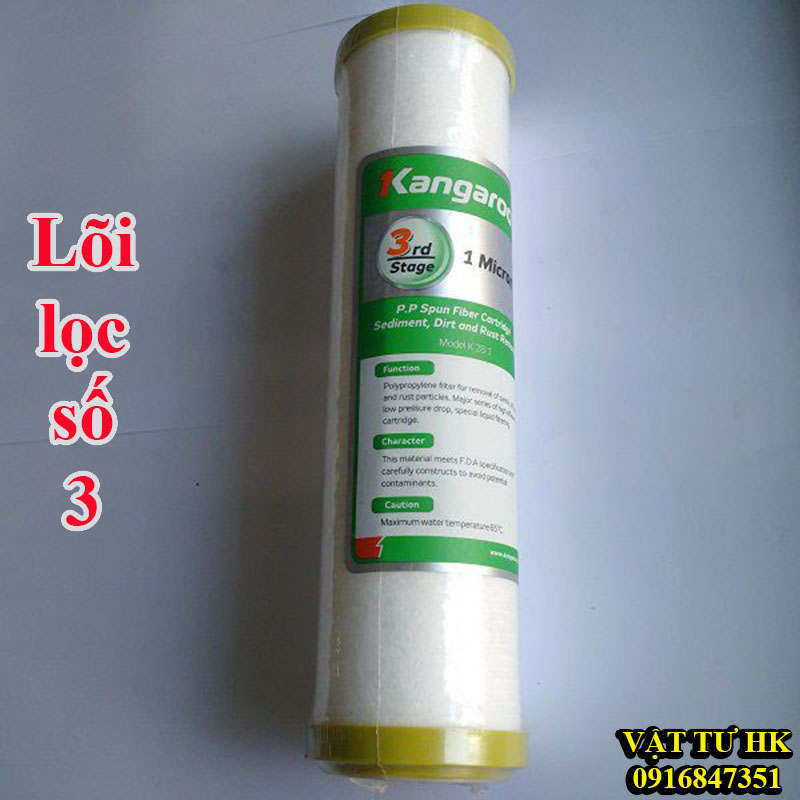 Lõi lọc nước thô số 1 2 3 Kangaroo thay máy lọc nước kangaru kẩngô kangaro kagaroo hàng Tốt