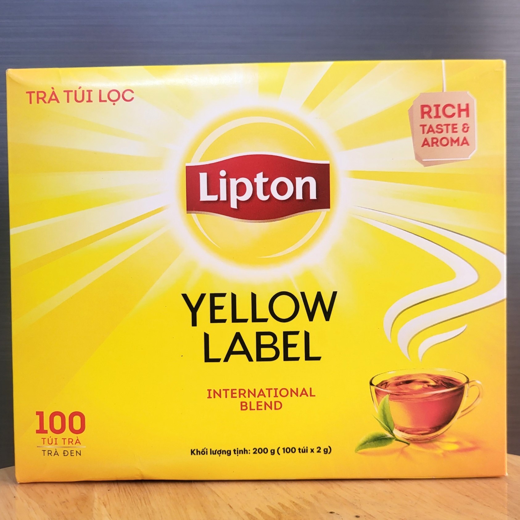 Lipton - hộp lớn 200gr / 100 túi lọc - trà đen nhãn vàng / indonesia / lipton yellow label tea bags