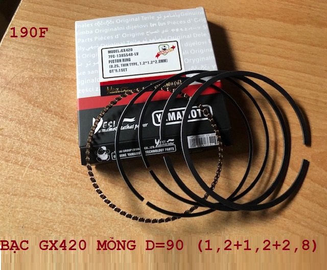 Bạc séc măng mỏng 68MM, 77MM, 88MM, 90MM 92MM máy xăng 168F 188F 190F 192F GX160 GX390 GX420 GX460