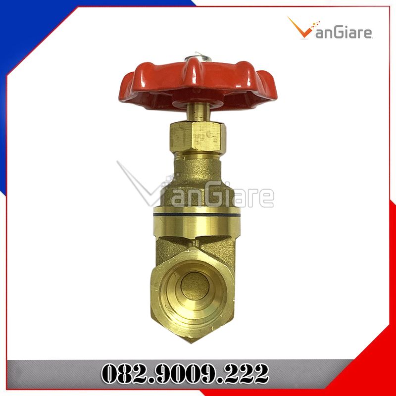 (hàng cao cấp) Van cửa đồng Malaysia - Van khoá nước tay vặn đồng phi 21