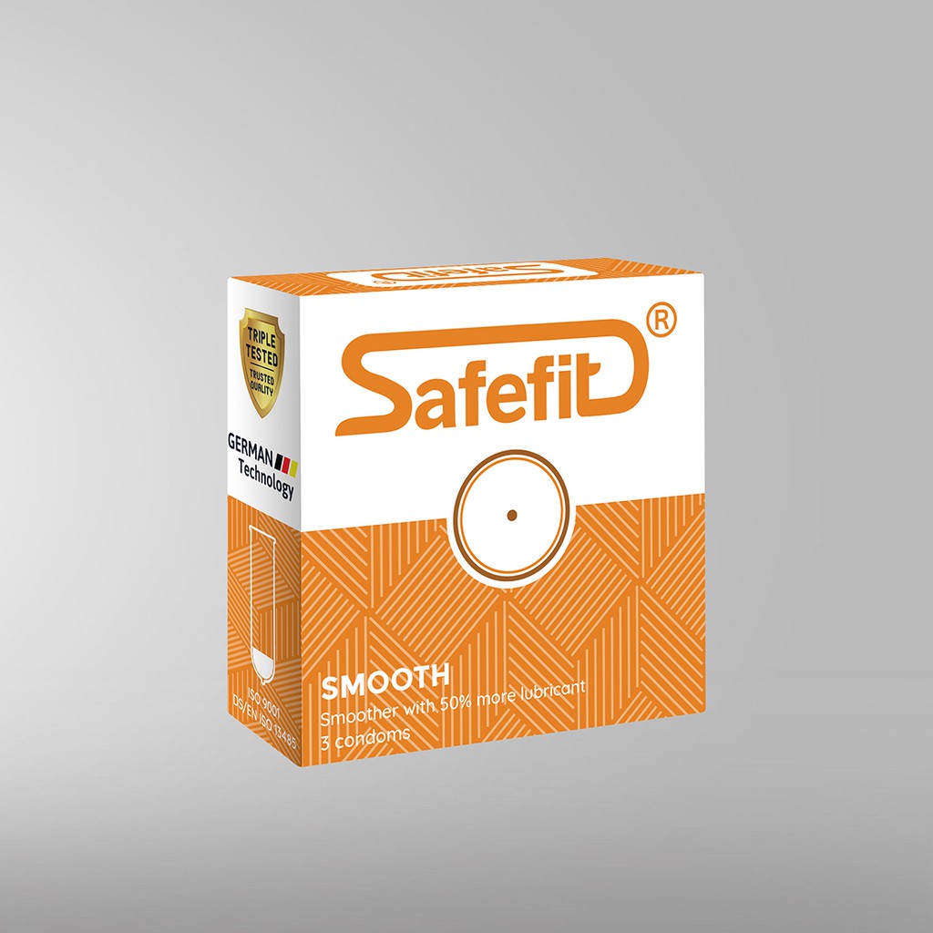 [HCM]Combo 3 hộp Bao cao su SafeFit Smooth (hộp 3)