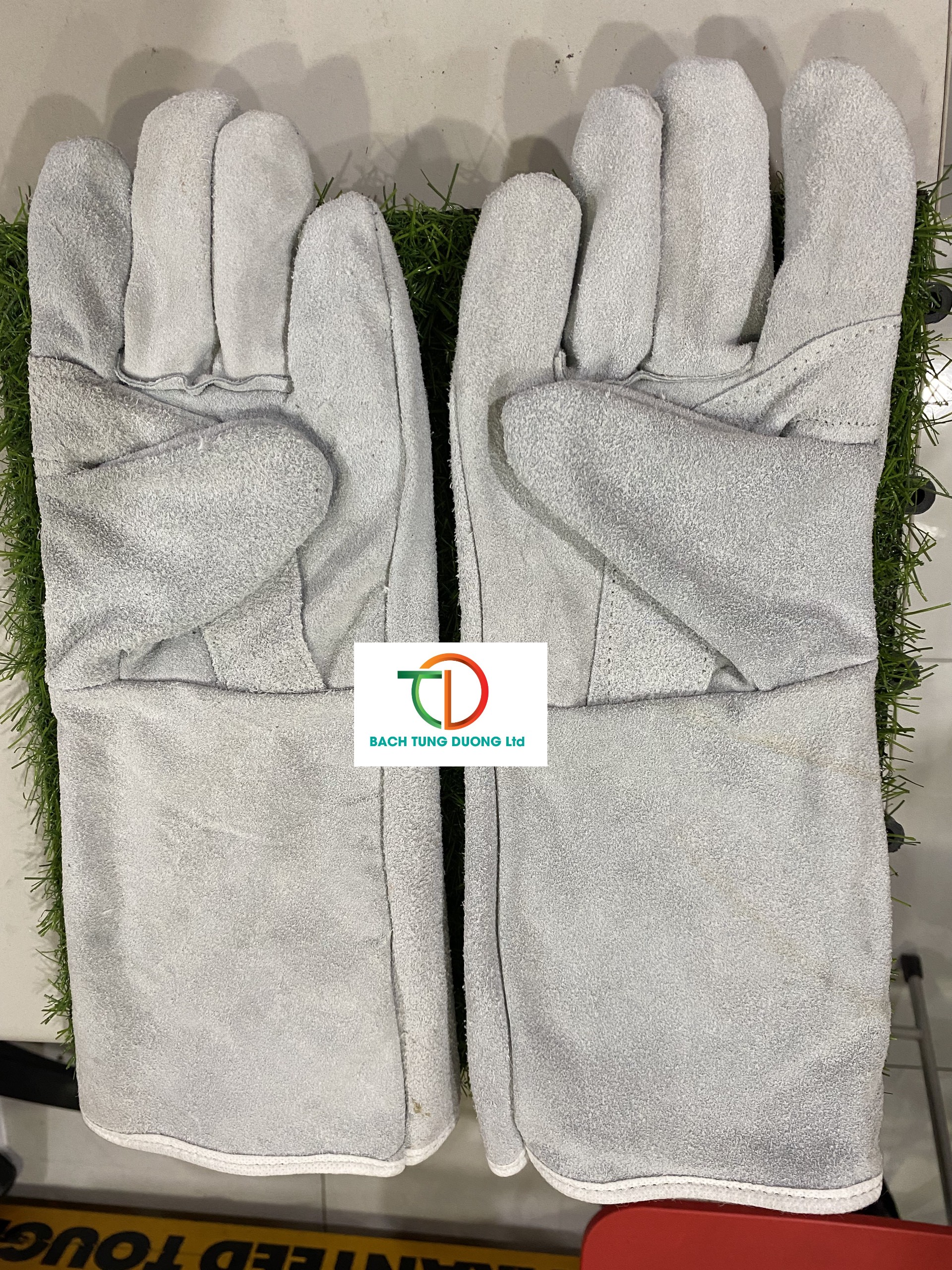 Găng tay da thợ hàn 2 lớp loại dài