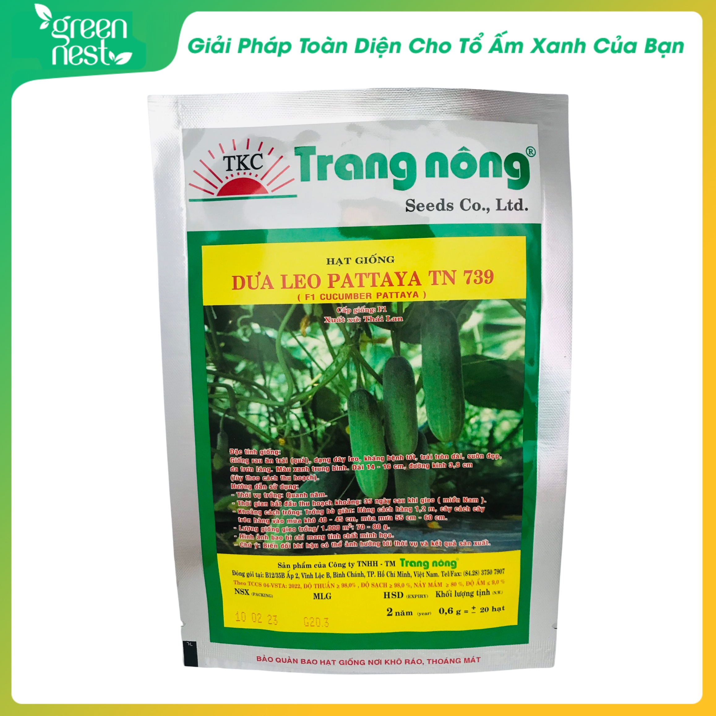 Hạt giống dưa leo pattaya tn 739 - 20hạt