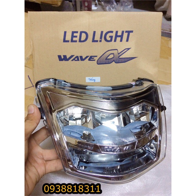 Pha đèn led 2 tầng xe RS, Wave lớn, Wave Alpha 2006-2024