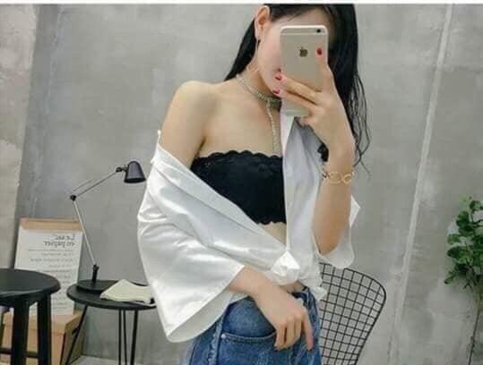 Áo ngực bara ren không dây cá tính ( be)