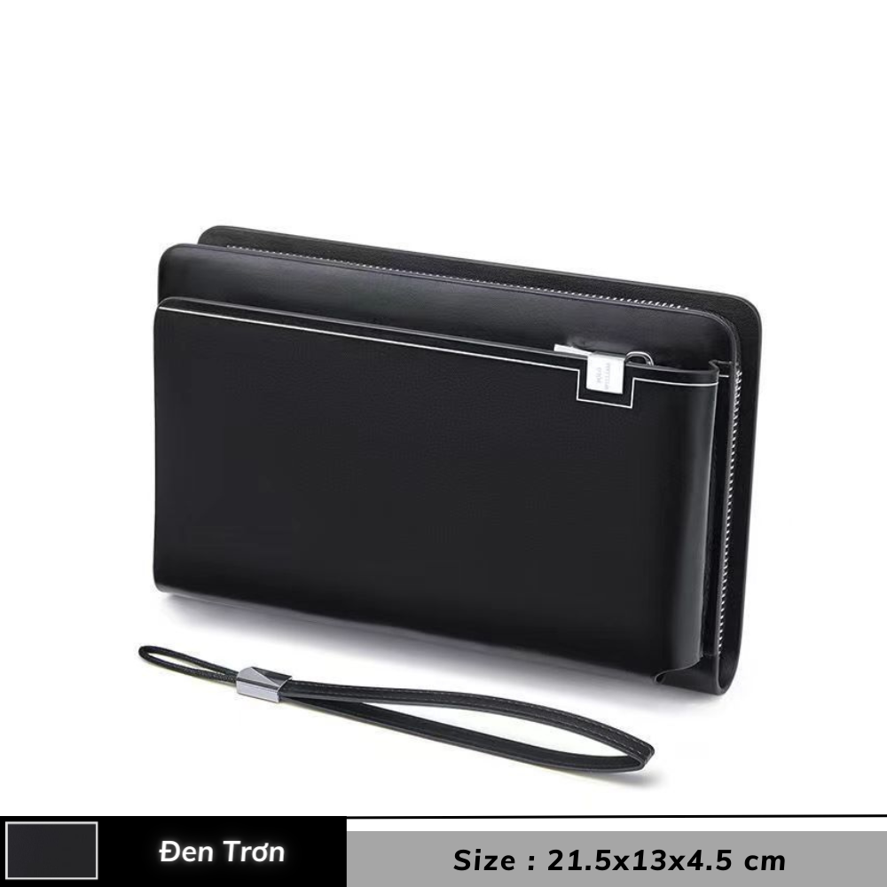 Ví Nam Cầm Tay Cao Cấp William POLO,Chất liệu Da Bò thật dập vân carbon ,Ví dáng dài nam,Thiết kế nhiều ngăn - 𝑰𝑩𝑨𝑮