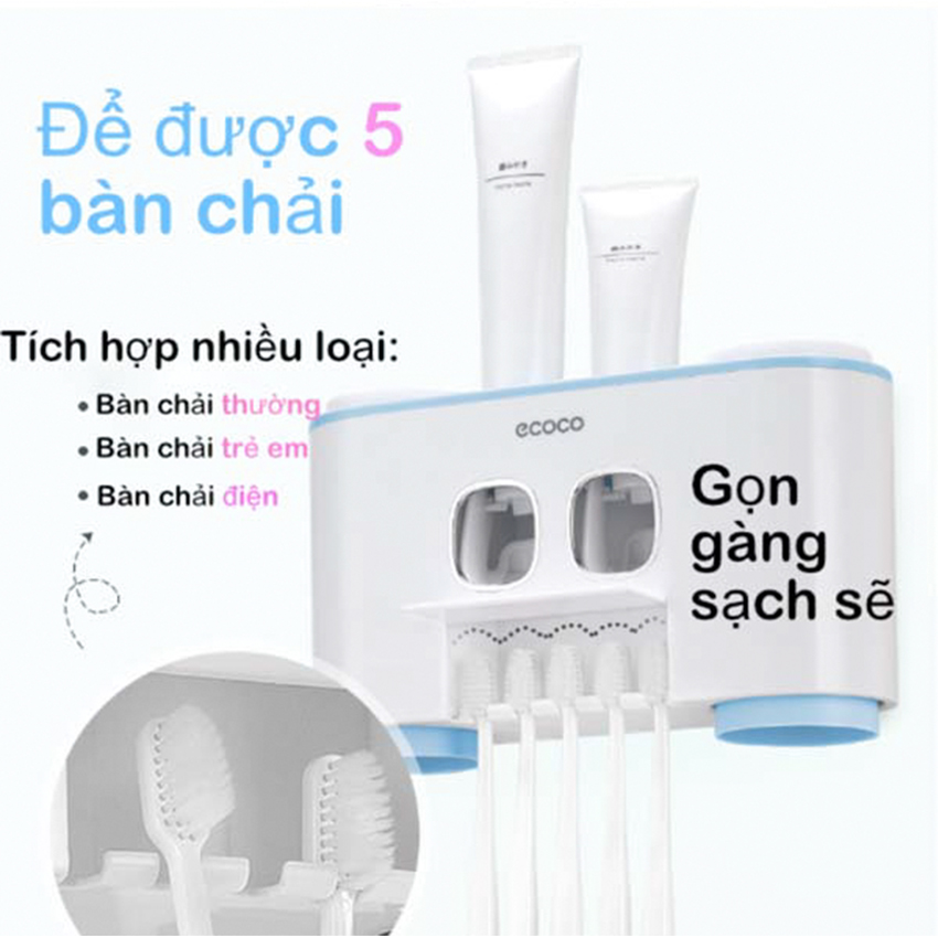 [HCM]Bộ nhả kem đánh răng cao cấp Ecoco
