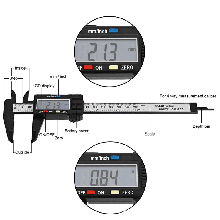 Thước Kẹp Điện Tử  150Mm - Đen