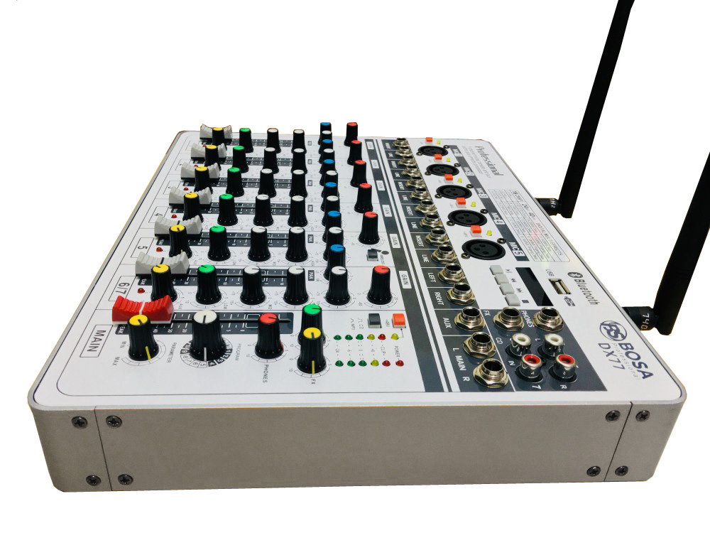 [HCM][Trả góp 0%]Mixer BOSA DX77 Tích Hợp Micro Không Dây