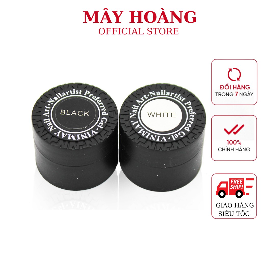g.el vẽ móng, g.el vẽ nhện Lẻ Màu Đen-Trắng