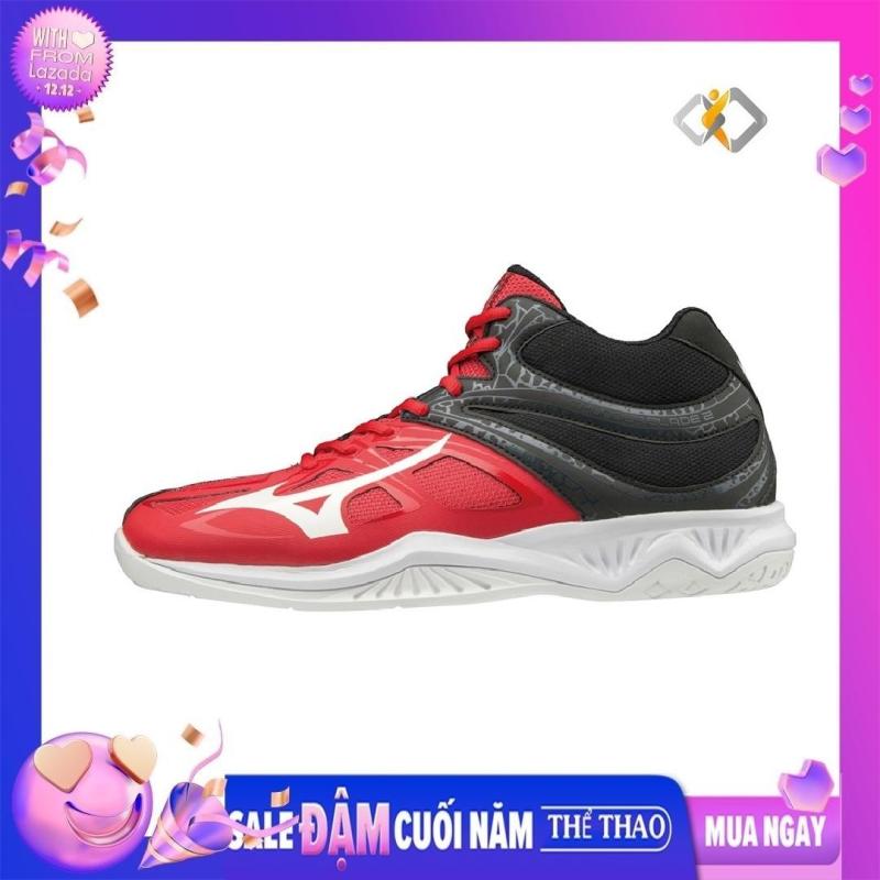 Giày cầu lông nam Mizuno Thunder Blade 2 Mid V1GA197562 chính hãng - chống trơn trượt - êm chân - bảo hành toàn quốc – Giày bóng chuyền nam cổ cao – giày thể thao nam cao cấp màu đỏ