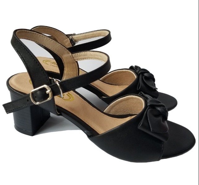 Giày sandal cao gót nữ da bò BIGGBEN gót 5 phân GCGB56