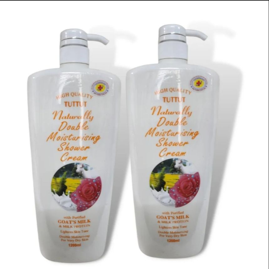 ( HCM ) Combo 2 chai Sữa Tắm dê trắng da tuttut naturally 1200ml