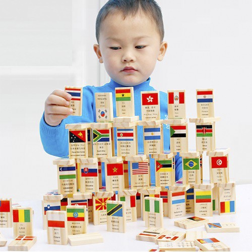 Bộ Đồ Chơi Cờ Các Nước Bằng Gỗ Cho Bé