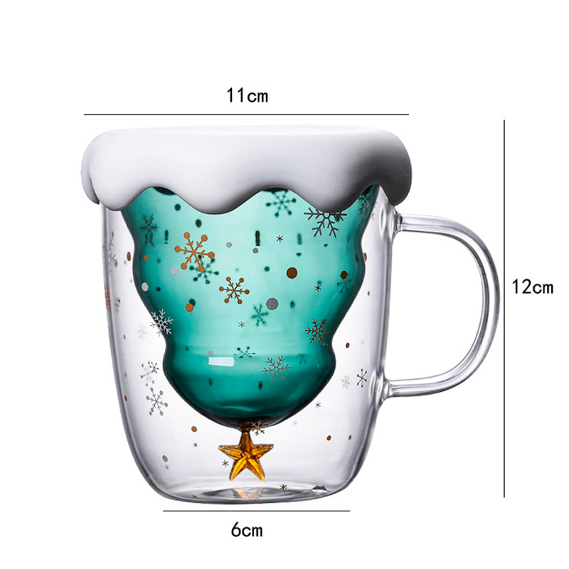 Ly thủy tinh giáng sinh siêu đẹp cao cấp