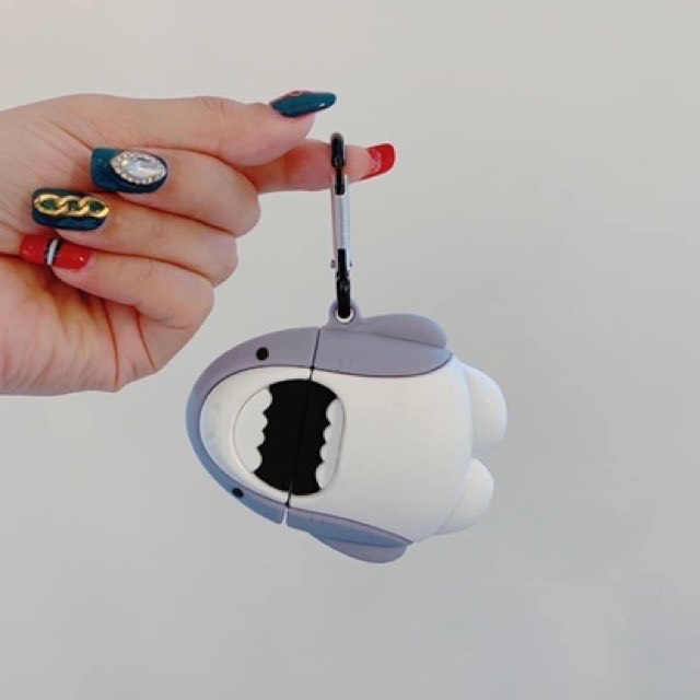Case airpods pro cá mập trắng siêu ngầu 1054CACM